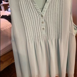 Light Green Sleeveless Top Size 3x